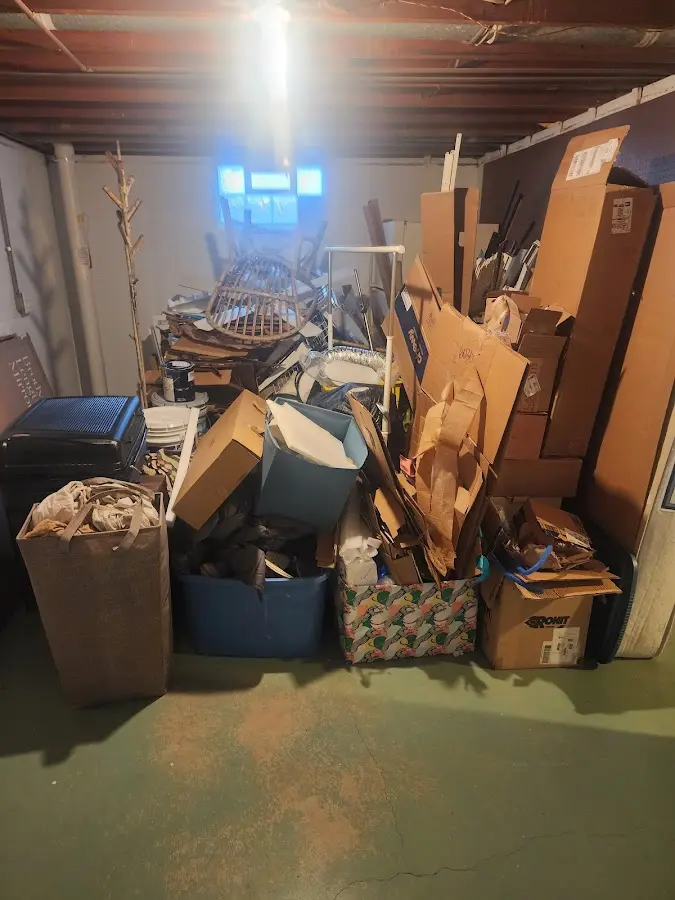 Roll-off dumpster container at job site for 8 Yard Dumpster Rental in Moundville